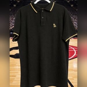 OVO Midnight Black And Gold Polo Shirt, Extra Large Made In Canada